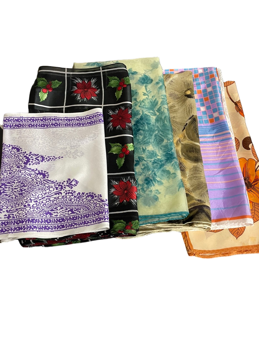 Lot of 6 Vintage Scarves